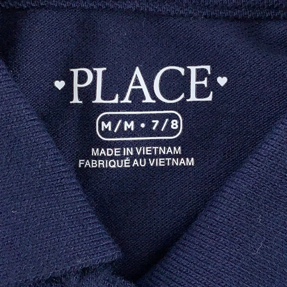 The Children's Place Girls Medium 7/8 Tidal Short Sleeve Pique Polo Dress NWT